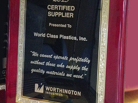 Worthington Cylinders Recognizes World Class Plastics